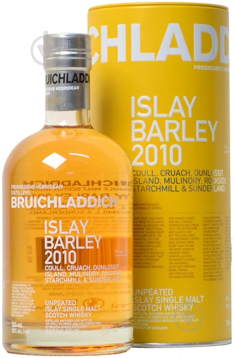 Виски Bruichladdich Islay Barley 7 лет выдержки в подарочной упаковке 0,7 л - фото 1 Виски Bruichladdich Islay Barley 7 лет выдержки в подарочной упаковке 0,7 л - фото 1