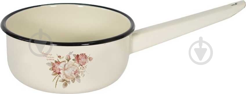 Ківш емальований Idilia 1,5 л Троянда - фото 1