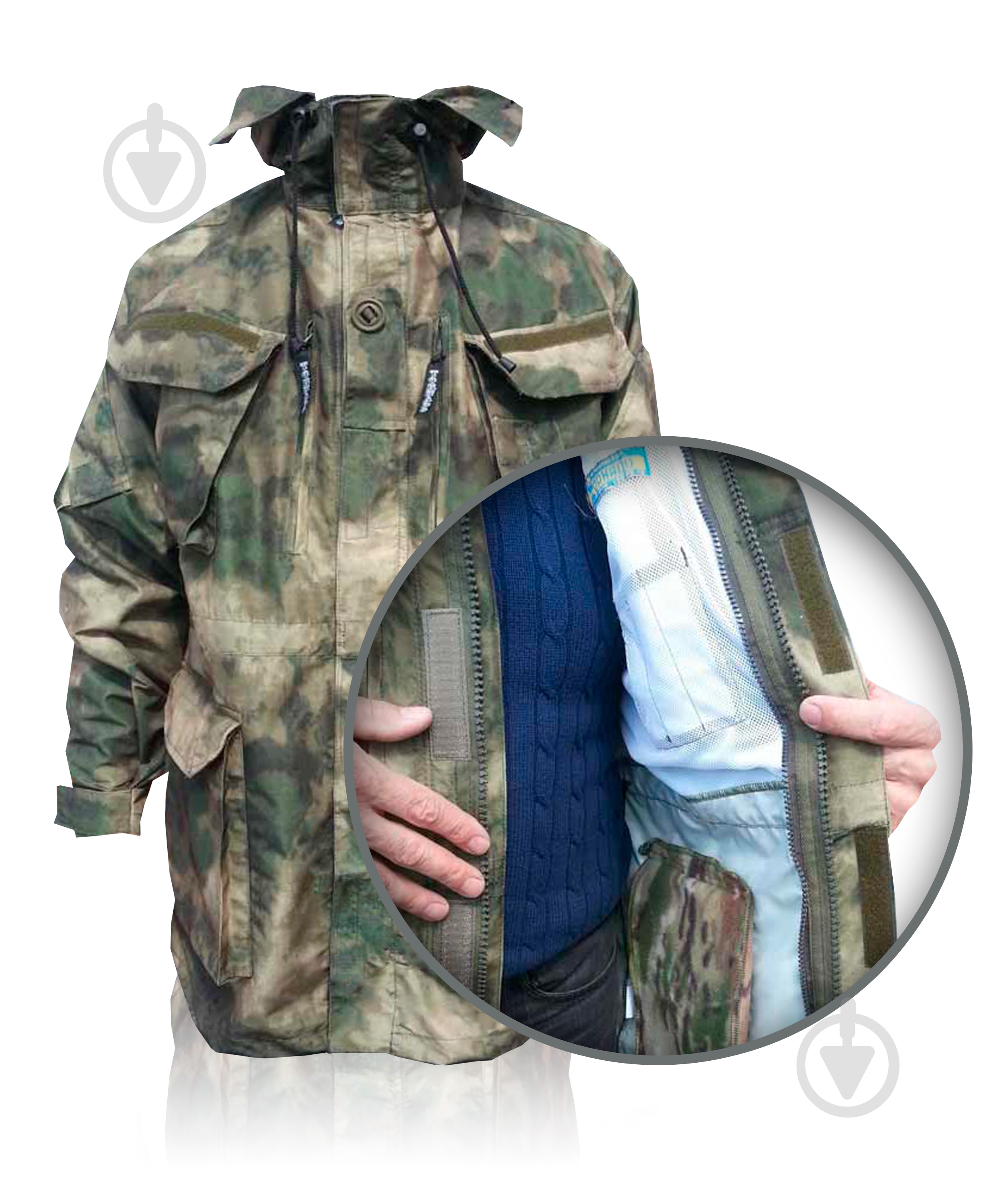 Куртка чоловіча демісезонна TORNADO Комбат ATACS FG. Р 52-54. Зріст 170-176cм 43492-104-108_(170-176) р.L камуфляж - фото 12