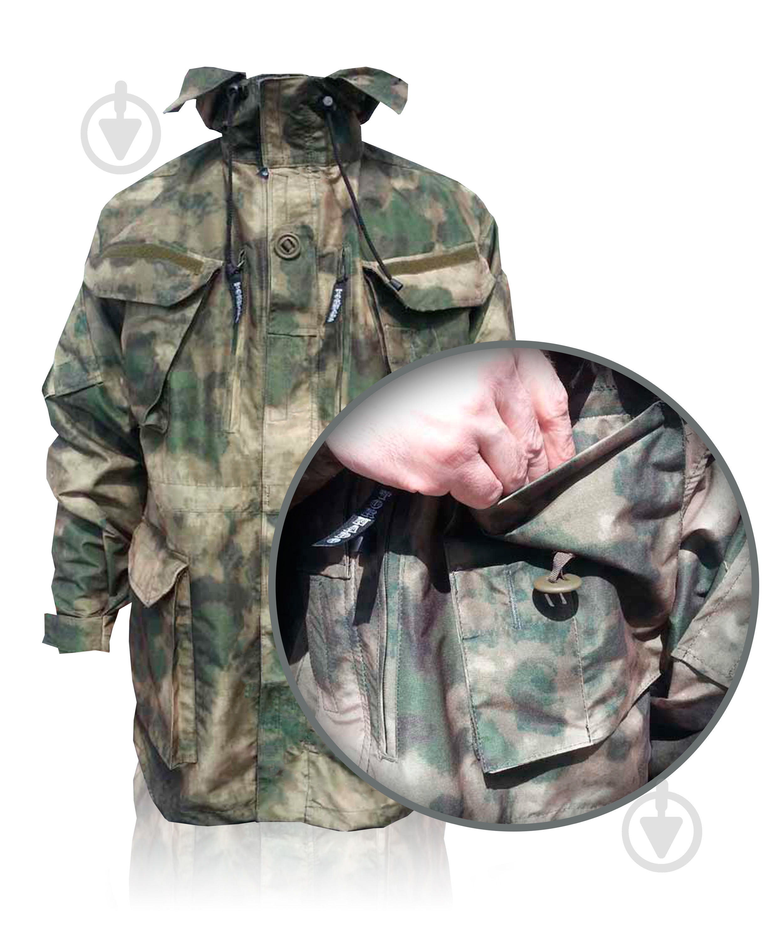 Куртка чоловіча демісезонна TORNADO Комбат ATACS FG. Р 52-54. Зріст 170-176cм 43492-104-108_(170-176) р.L камуфляж - фото 6