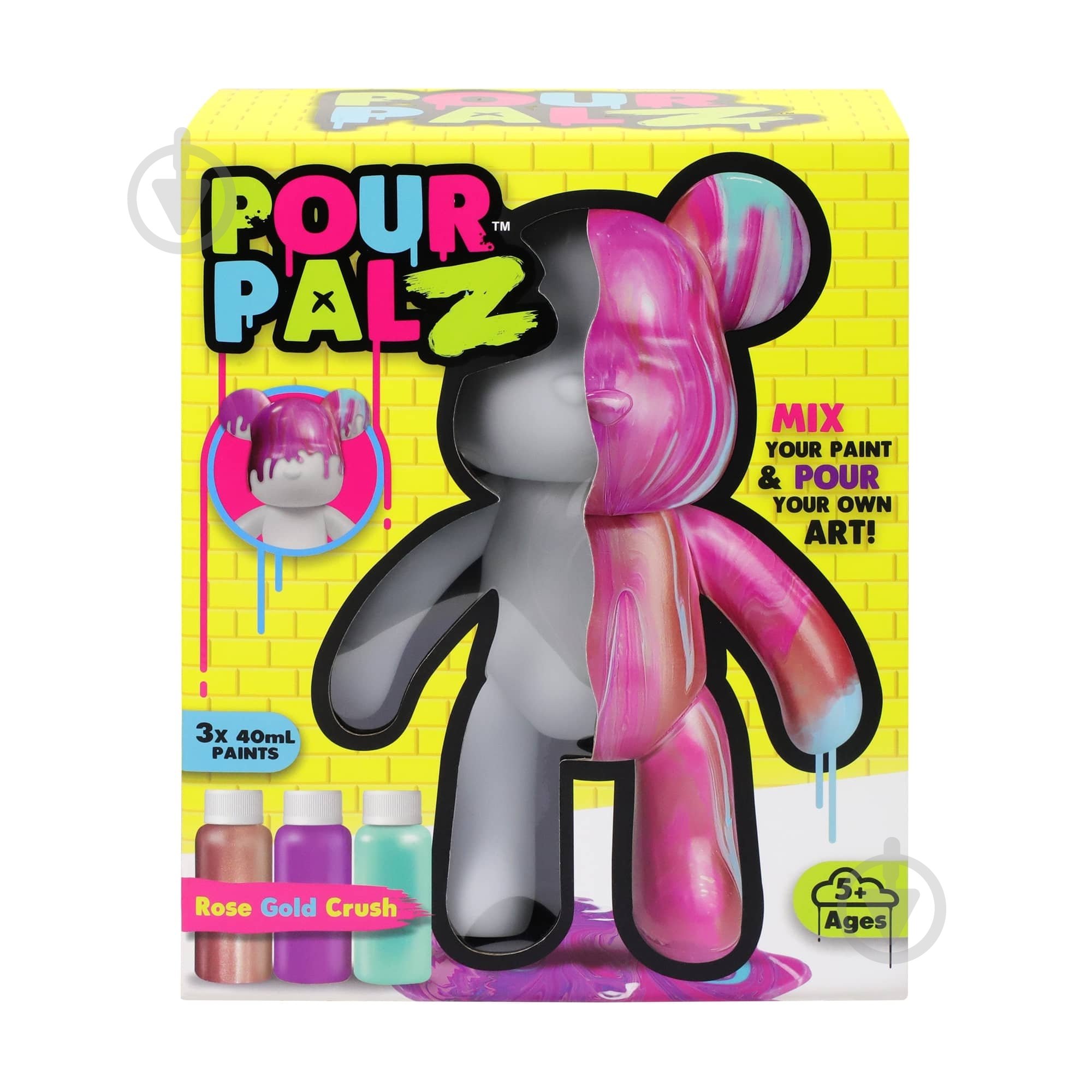 Набір для творчості ToyMonster Pour Palz Флюїд Арт Ведмедик Баблгам Поп S2 GS-G25030 - фото 1