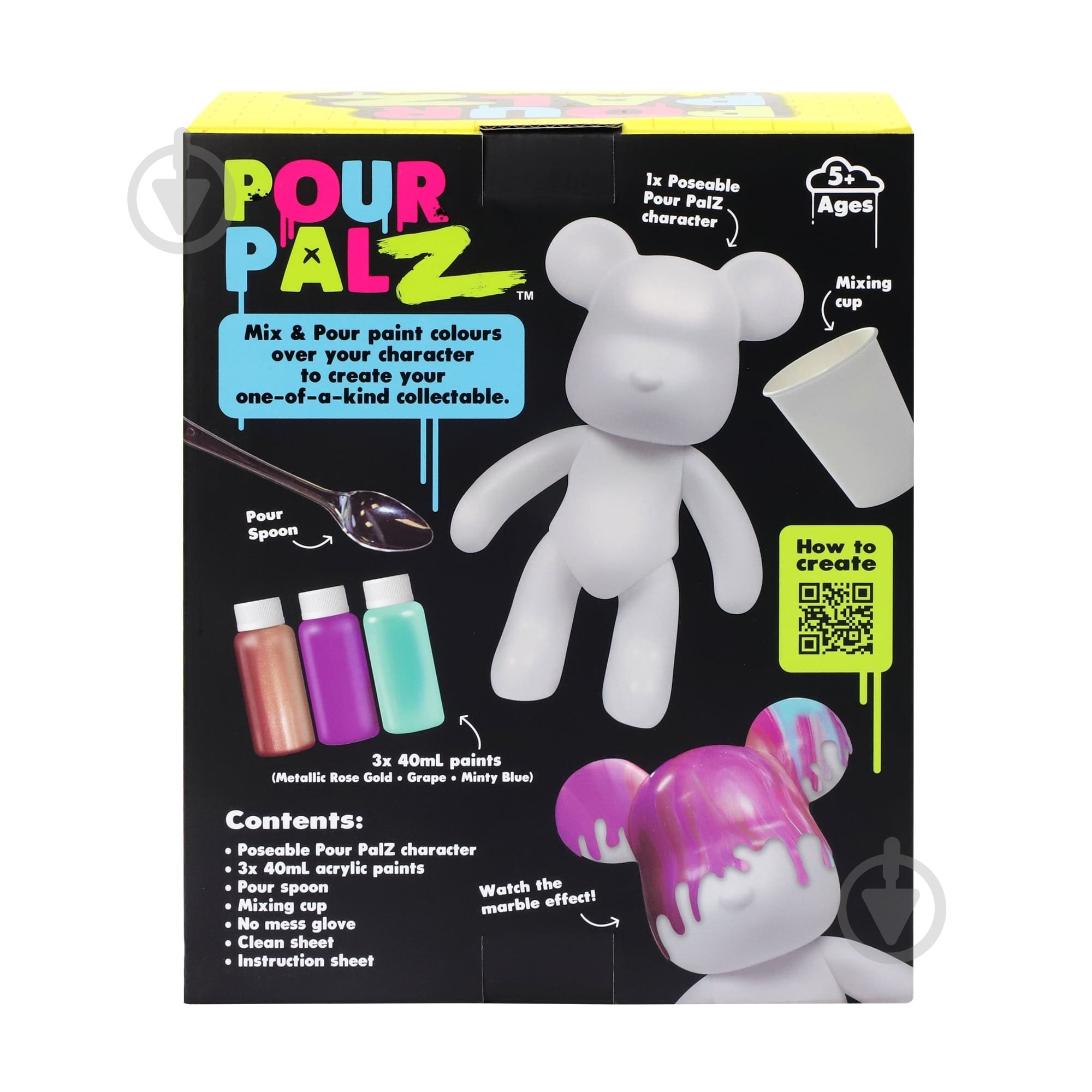 Набір для творчості ToyMonster Pour Palz Флюїд Арт Ведмедик Баблгам Поп S2 GS-G25030 - фото 2