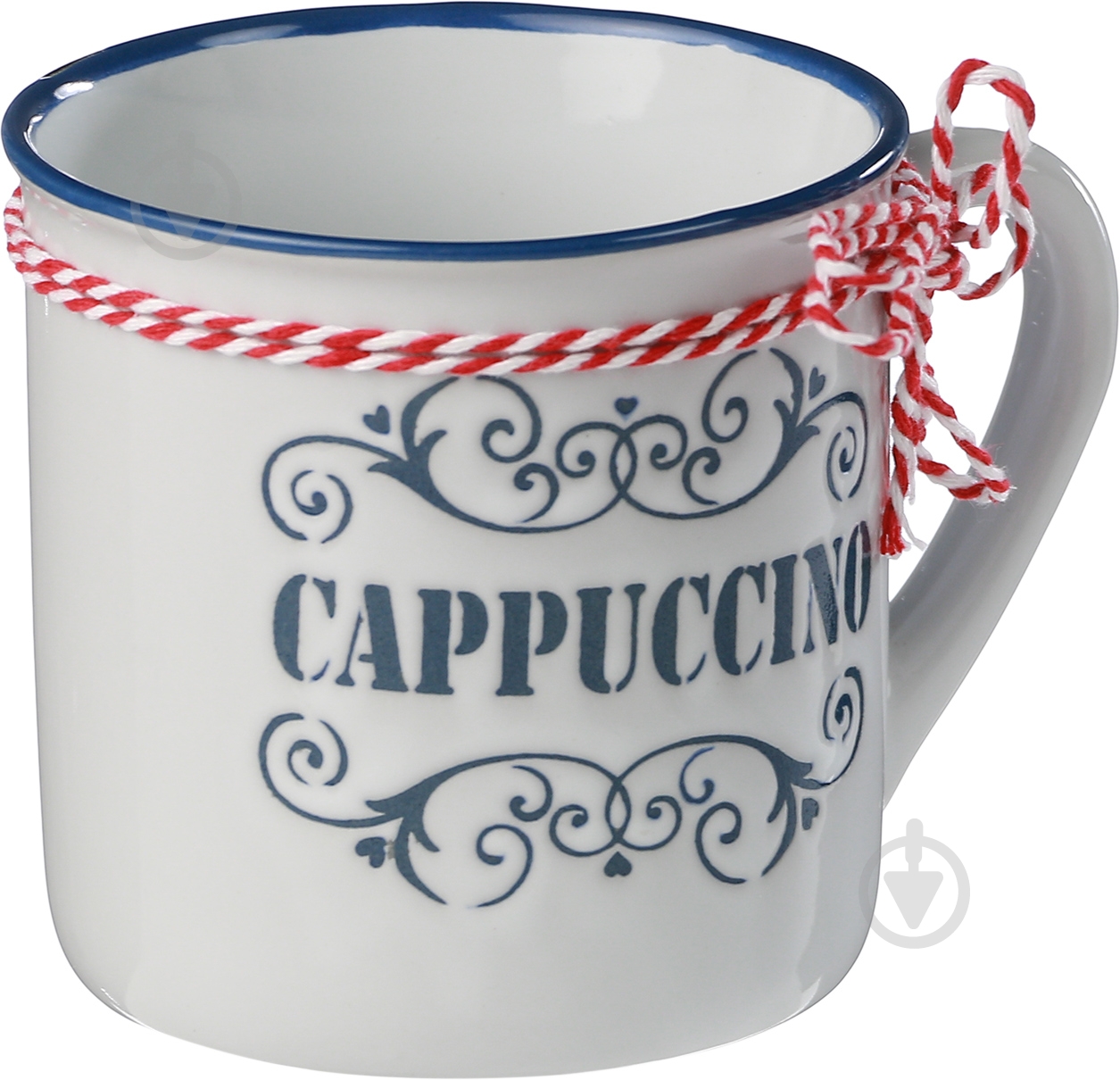 Чашка Cappuccino 360 мл біла з синім - фото 2