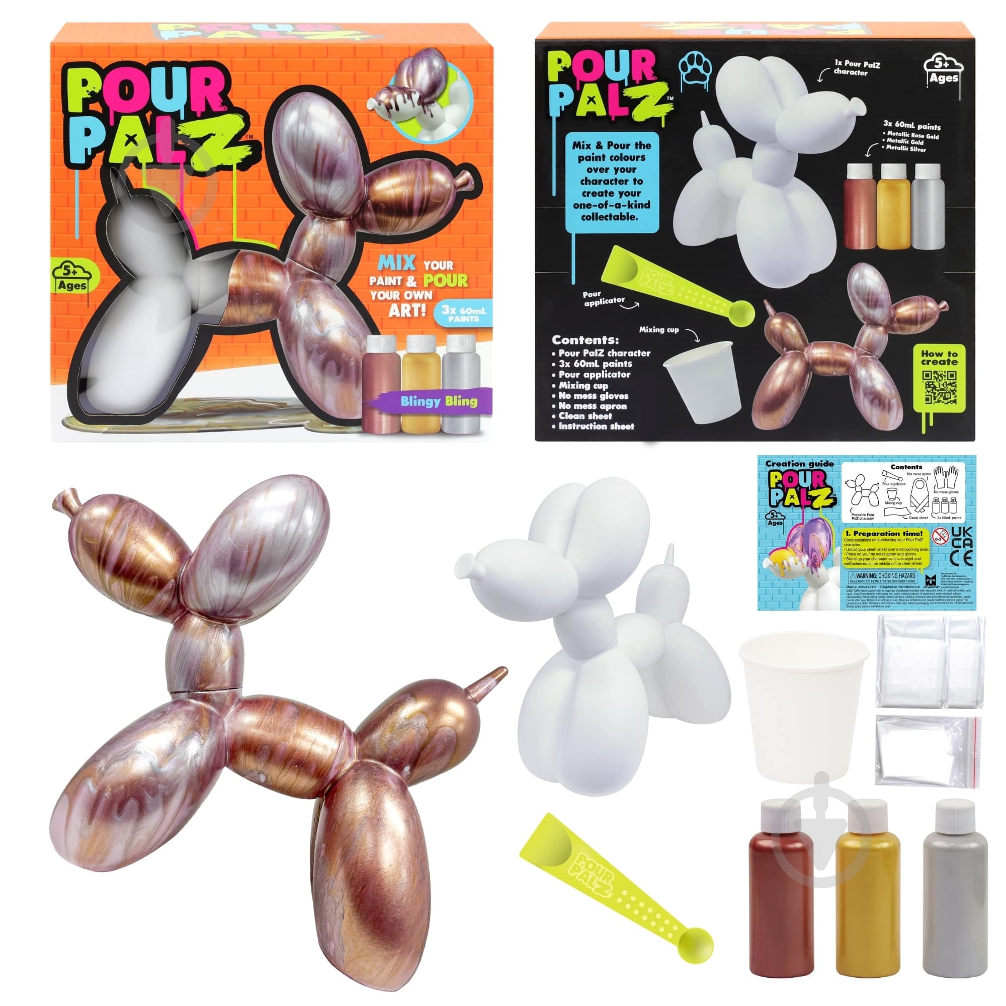 ᐉ Набір для творчості ToyMonster Pour Palz Balloon Dog «Блінг