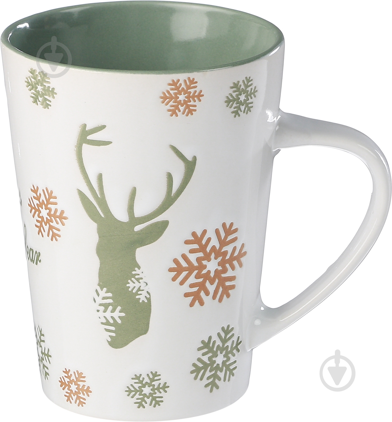 Чашка New Year Deer 360 мл зеленая - фото 1 Чашка New Year Deer 360 мл зеленая - фото 1