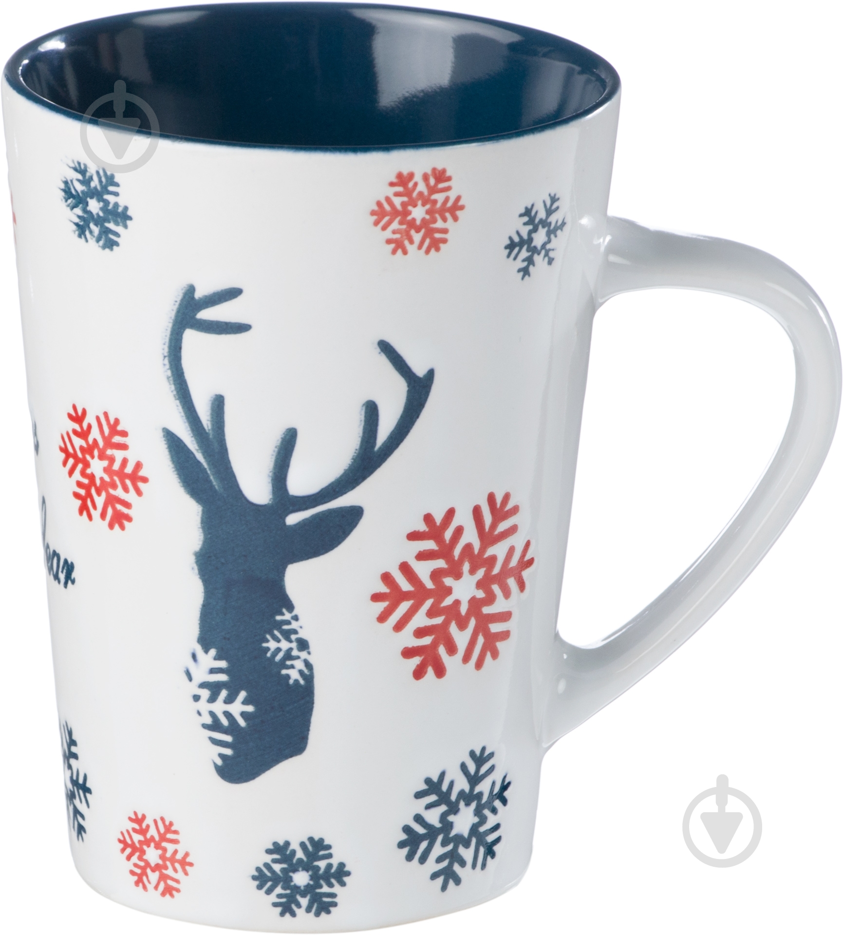 Чашка New Year Deer 360 мл синяя - фото 1