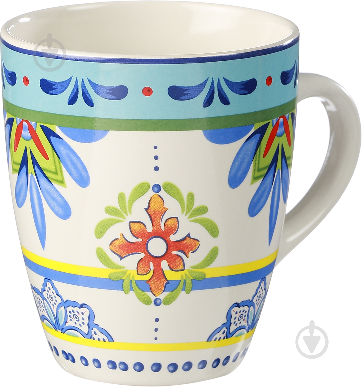 Чашка Native Flower 390 мл синя - фото 1