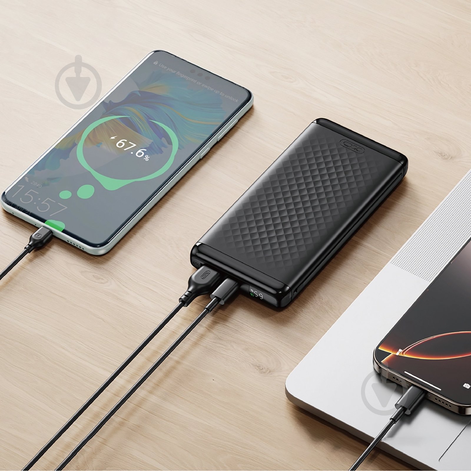 Повербанк Xo PB308 10000 mAh black (PB308.black) - фото 2