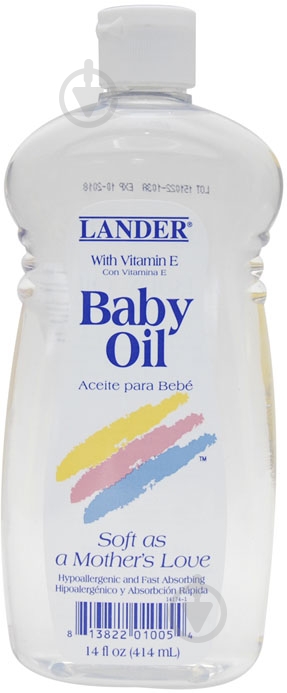 Масло Lander дитяча з вітаміном Е 414 мл - фото 1 Масло Lander дитяча з вітаміном Е 414 мл - фото 1