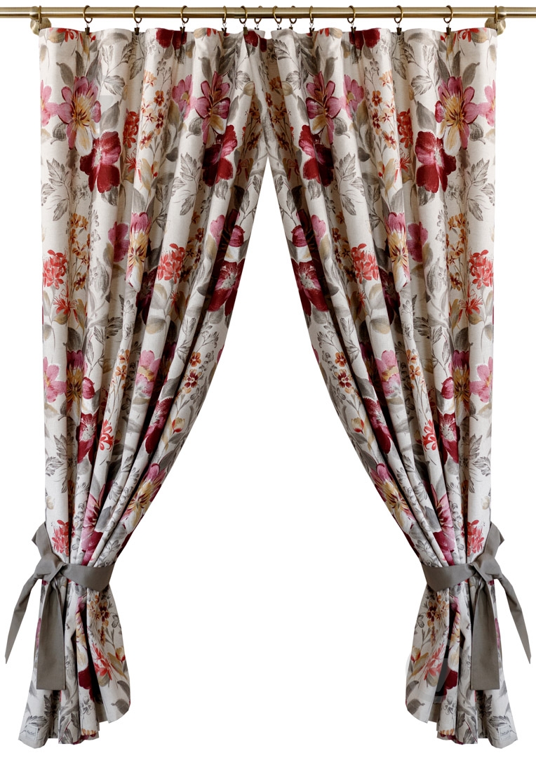 Штора Цветок бордо La Nuit - фото 1