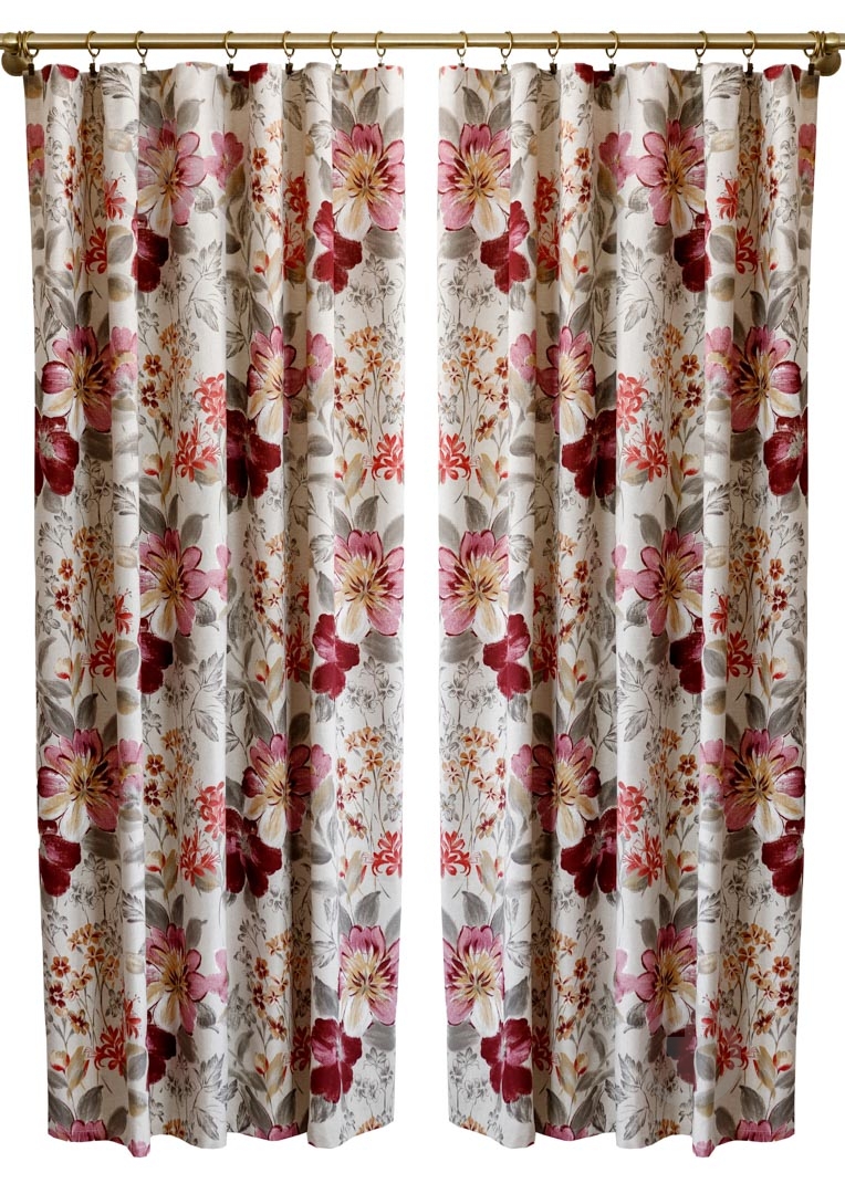 Штора Цветок бордо La Nuit - фото 2