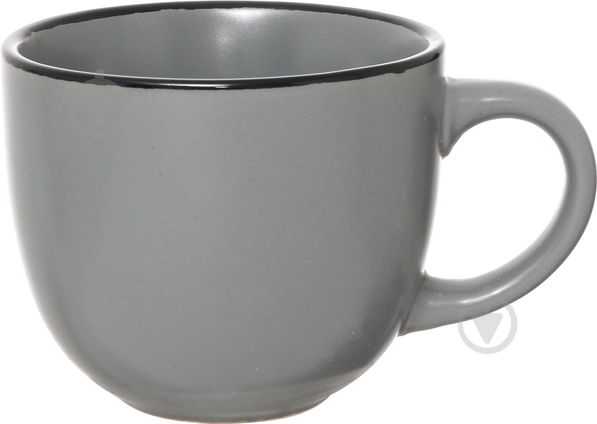 Чашка с блюдцем Matte 240 мл серая - фото 2