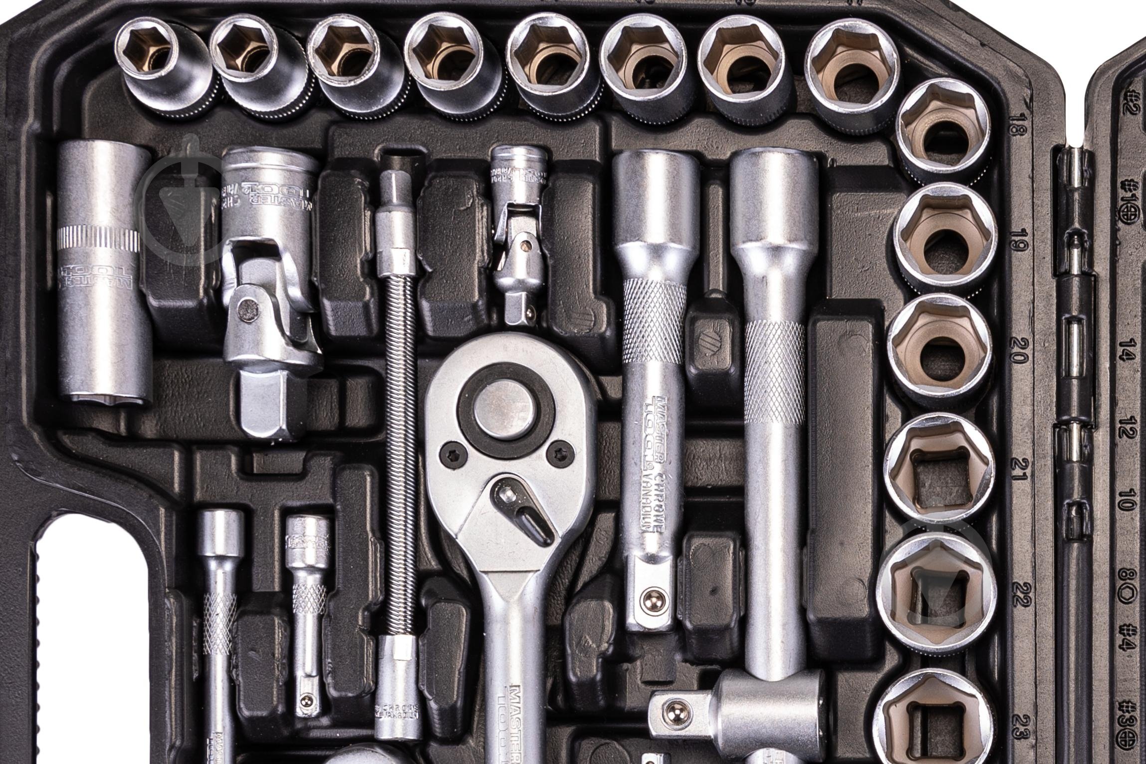 Набор головок и бит MasterTool 1/4"(F)×3/8"(M)1/2"(F)×3/4"(M) 94 шт. 78-5094 - фото 5