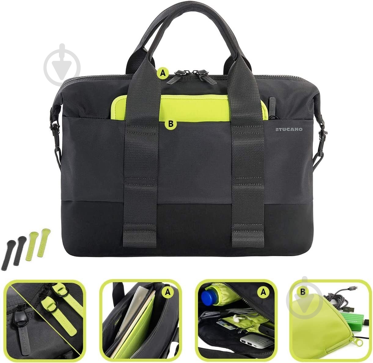 Сумка для ноутбука Tucano Modo MB Pro 15" black (BMDOB-BK) - фото 9