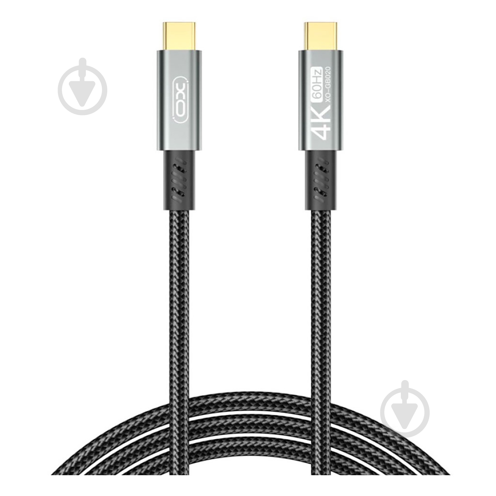 Кабель Xo GB020-CC USB Type-C to USB Type-C 100W PD 1 м black (GB020-CC.tranish) - фото 1