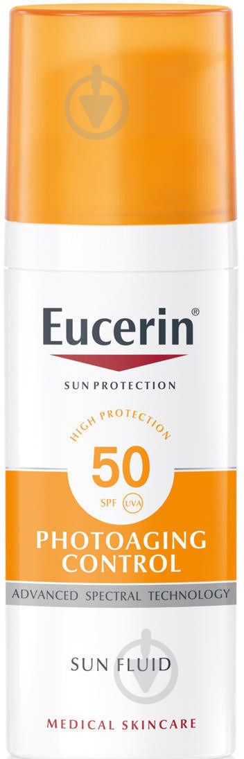 Флюид для лица дневной Eucerin Sun антивозрастной для лица SPF 50 50 мл - фото 1