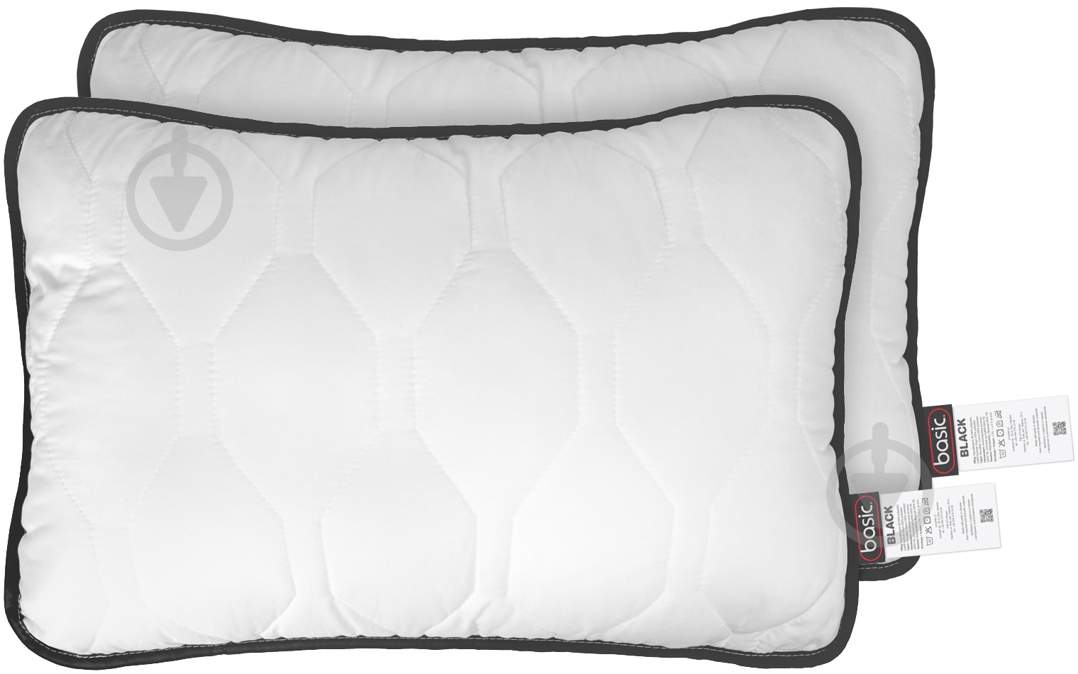 Подушка Basic Black 2 шт. Sonex 50x70 см белый с черным - фото 1