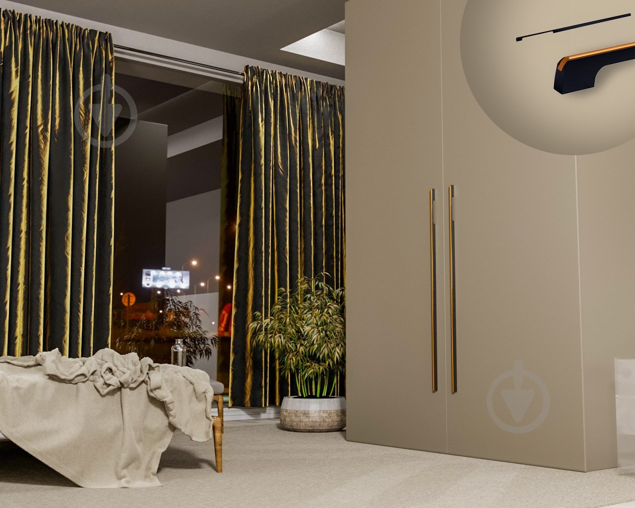 Меблева ручка профільна DC DL 7955/768 BLKM/ChGl 768 мм 148913 чорний матовий/ шампань золотий - фото 4 Меблева ручка профільна DC DL 7955/768 BLKM/ChGl 768 мм 148913 чорний матовий/ шампань золотий - фото 4