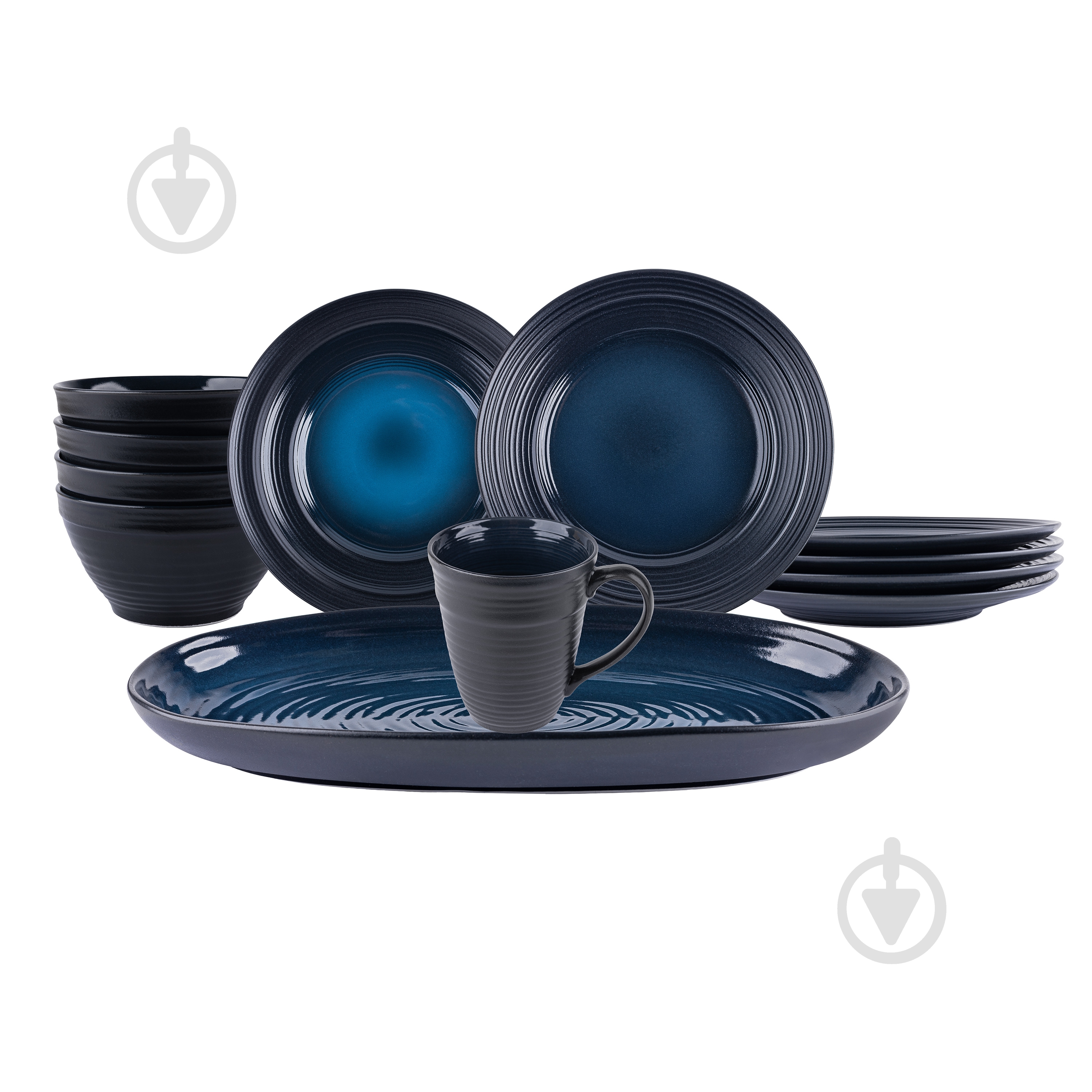 Тарілка супова Krauff Lucerne Black&Blue 700 мл 21,2 см 24-320-005 - фото 11