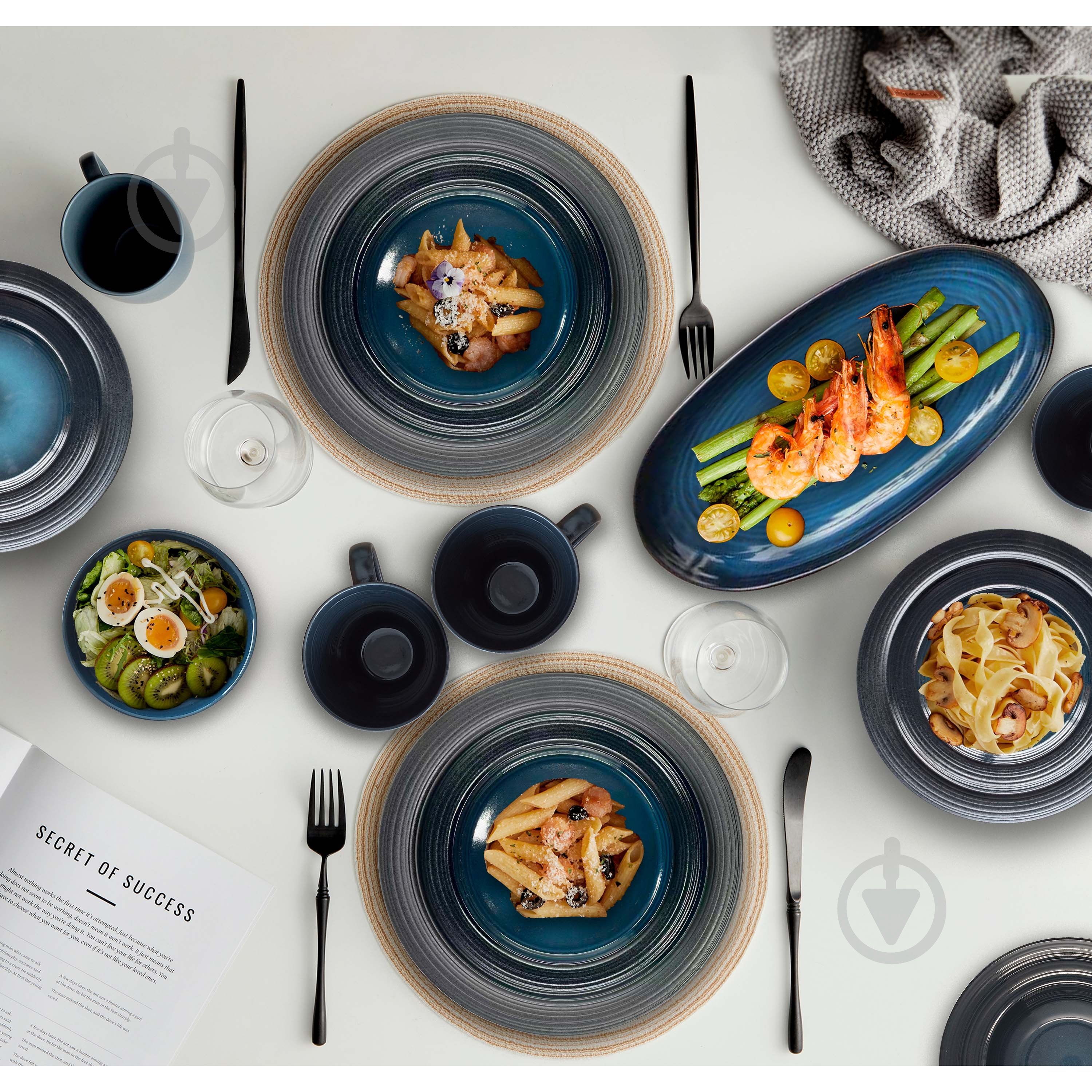 Тарілка супова Krauff Lucerne Black&Blue 700 мл 21,2 см 24-320-005 - фото 12