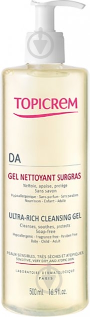 Гель Topicrem AD Ultra-Rich Cleansing Gel 500 мл - фото 1 Гель Topicrem AD Ultra-Rich Cleansing Gel 500 мл - фото 1