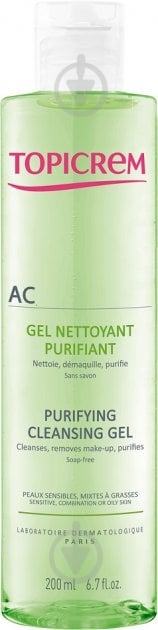 Гель Topicrem AC Purifying Cleansing Gel 200 мл - фото 1