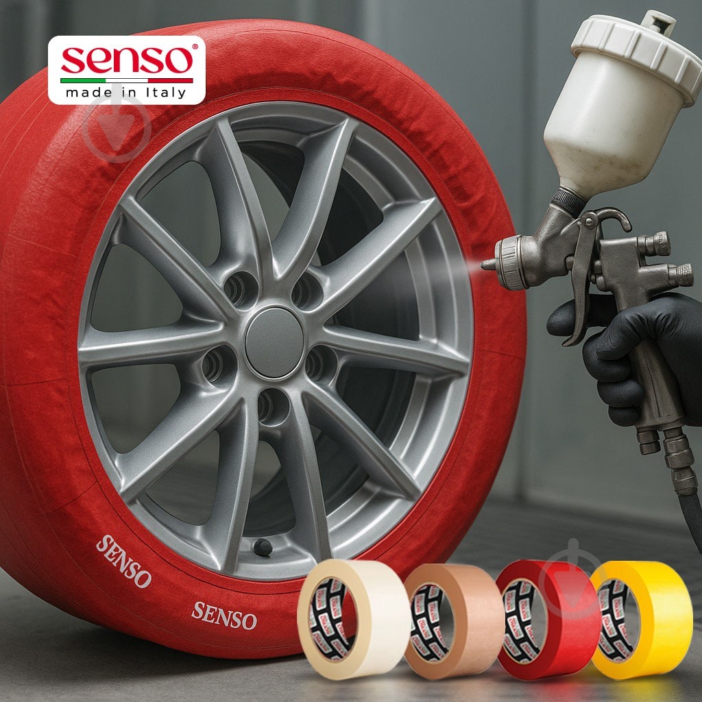 Лента малярная SENSO ROSSA AUTO +120 °C 24 мм 36,6 м красный - фото 3 Лента малярная SENSO ROSSA AUTO +120 °C 24 мм 36,6 м красный - фото 3