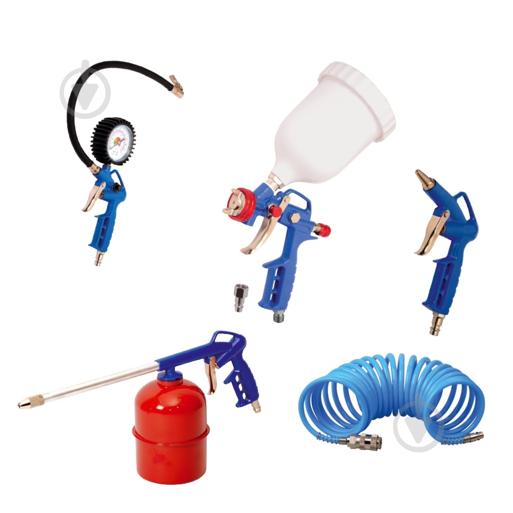 Набор пневмоинструмента KIT ВБ 5 элементов MasterTool 81-8738 - фото 2 Набор пневмоинструмента KIT ВБ 5 элементов MasterTool 81-8738 - фото 2