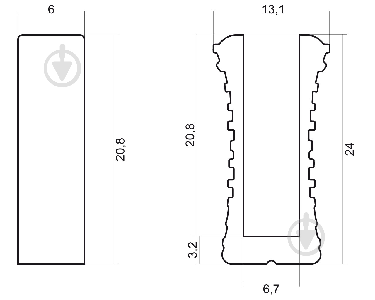 Мебельная ручка профильная DC DL 9389/352 ChSl/GR 352 мм 148877 шампань/ графит - фото 2 Мебельная ручка профильная DC DL 9389/352 ChSl/GR 352 мм 148877 шампань/ графит - фото 2