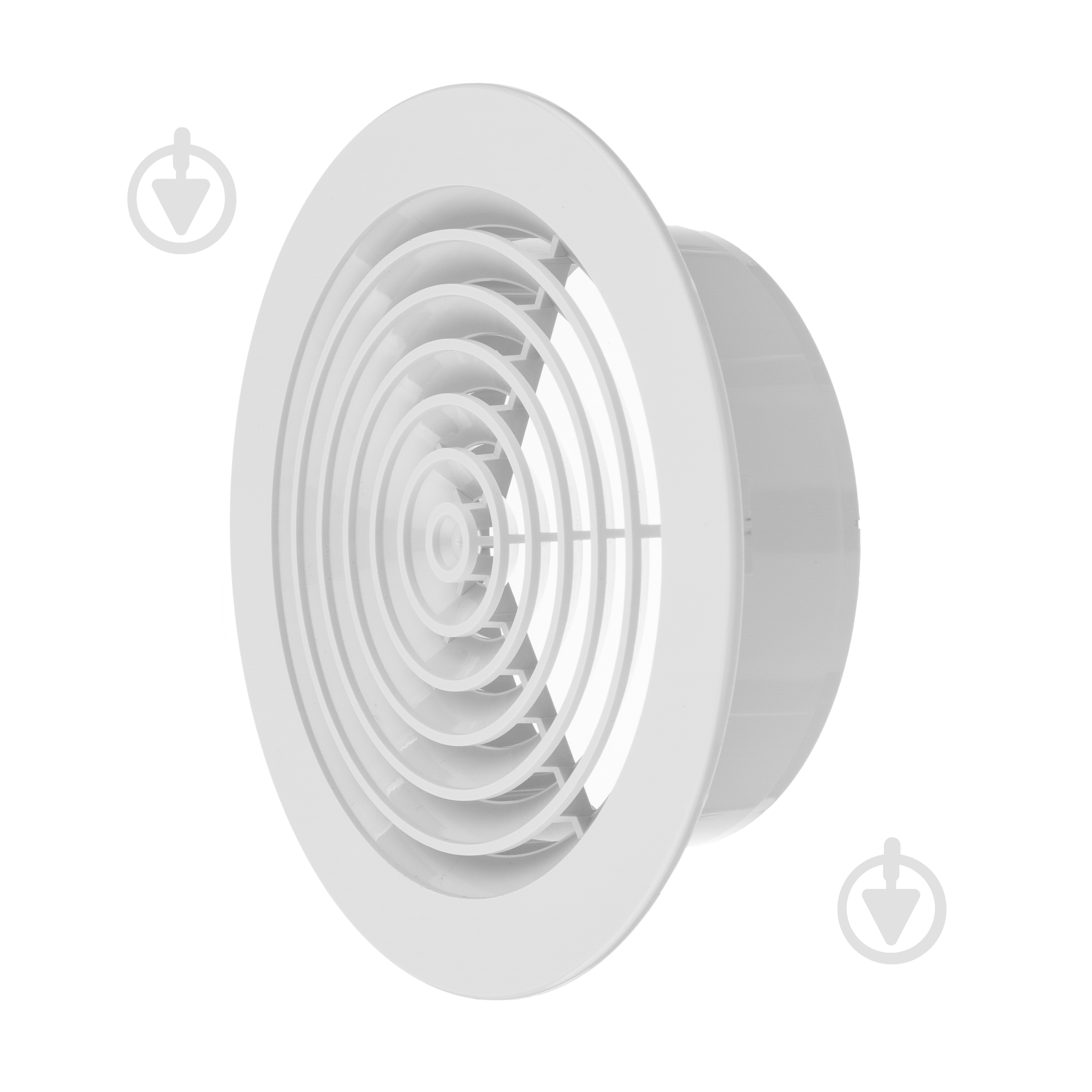 Дифузор MiniMax вентиляційний з фланцем і пружинним кріпленням d210 х d150 мм (2404) пластик білий - фото 1