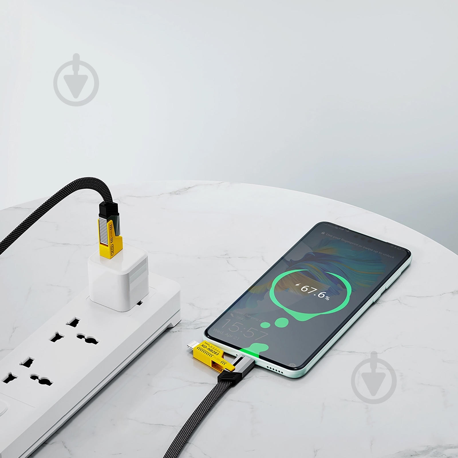 Кабель Xo NB283-CAI 2хUSB-C to 60W/USB-А /Lightning 1 м grey (NB283-CAI.gray) - фото 4 Кабель Xo NB283-CAI 2хUSB-C to 60W/USB-А /Lightning 1 м grey (NB283-CAI.gray) - фото 4