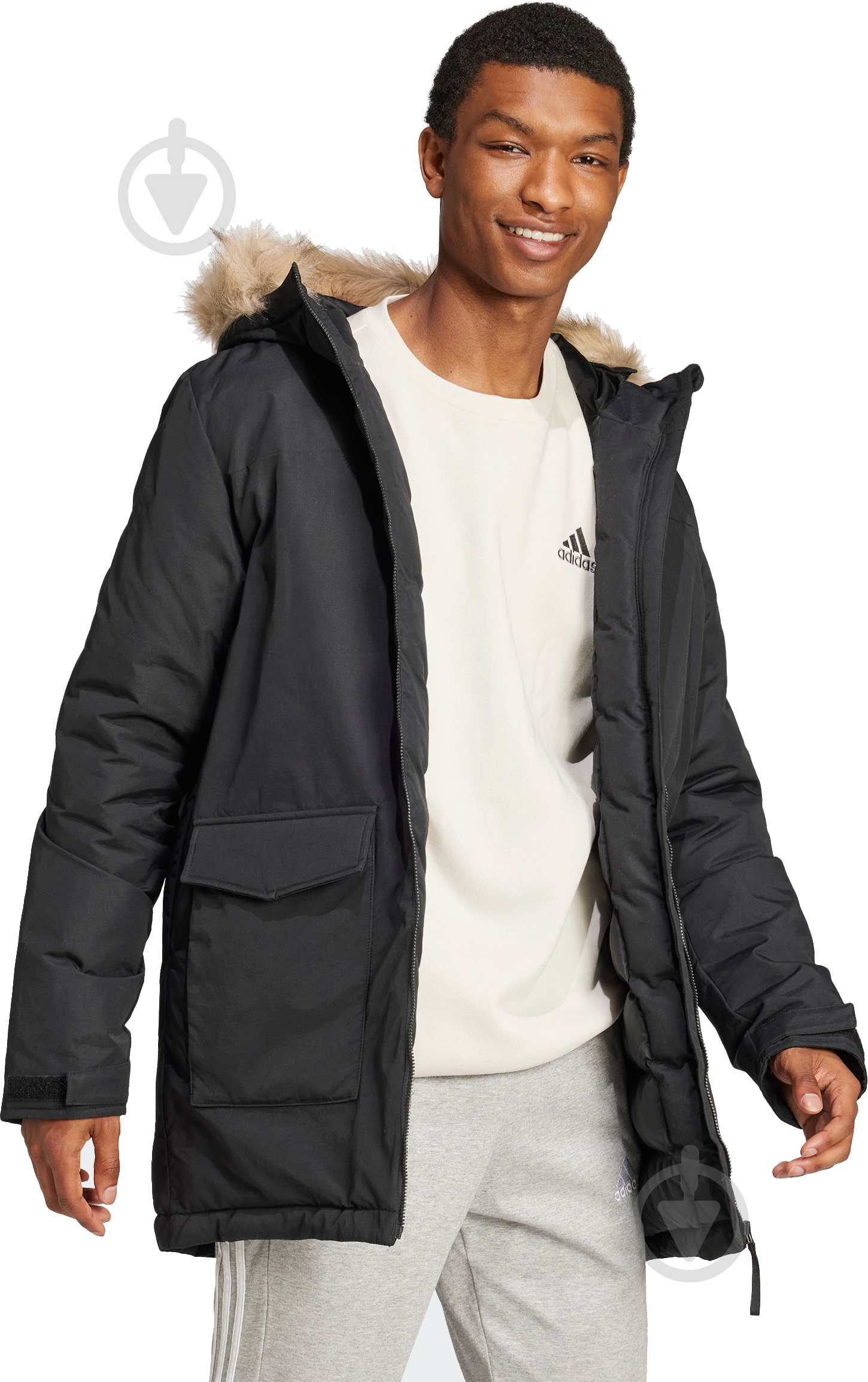 ᐉ Куртка-парка чоловіча зимова Adidas PAVERIC FUR PAR IX8888 р.S