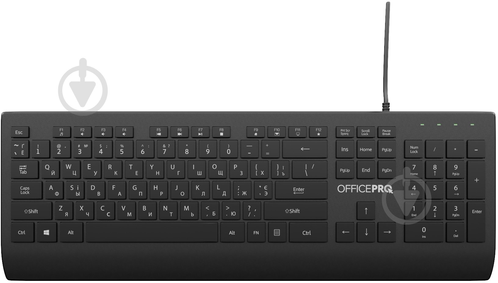 Клавіатура OfficePro USB (SK360) black - фото 1