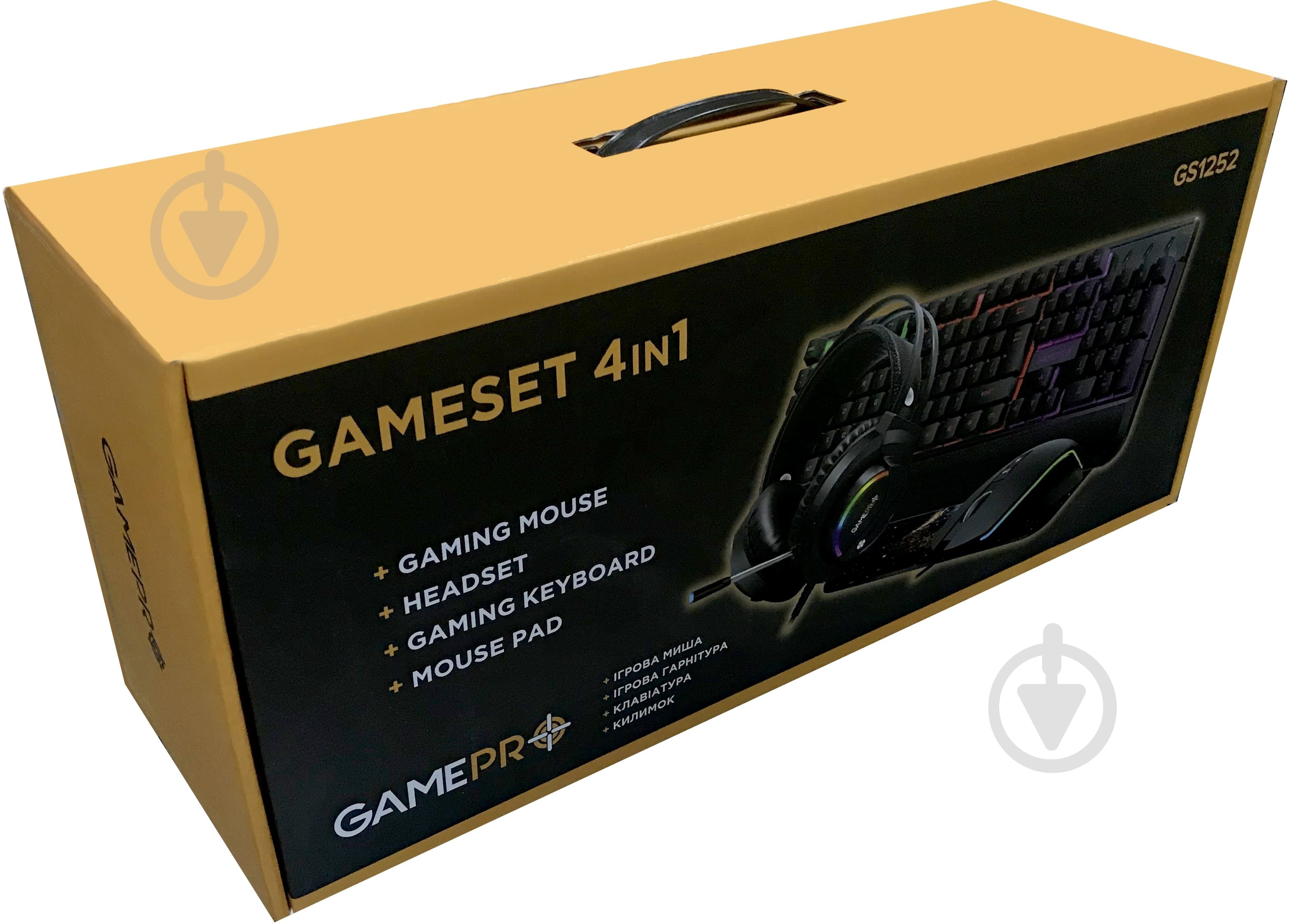 ᐉ Комплект игровой GamePro Gameset 4в1 USB GS1252 + гарнитура