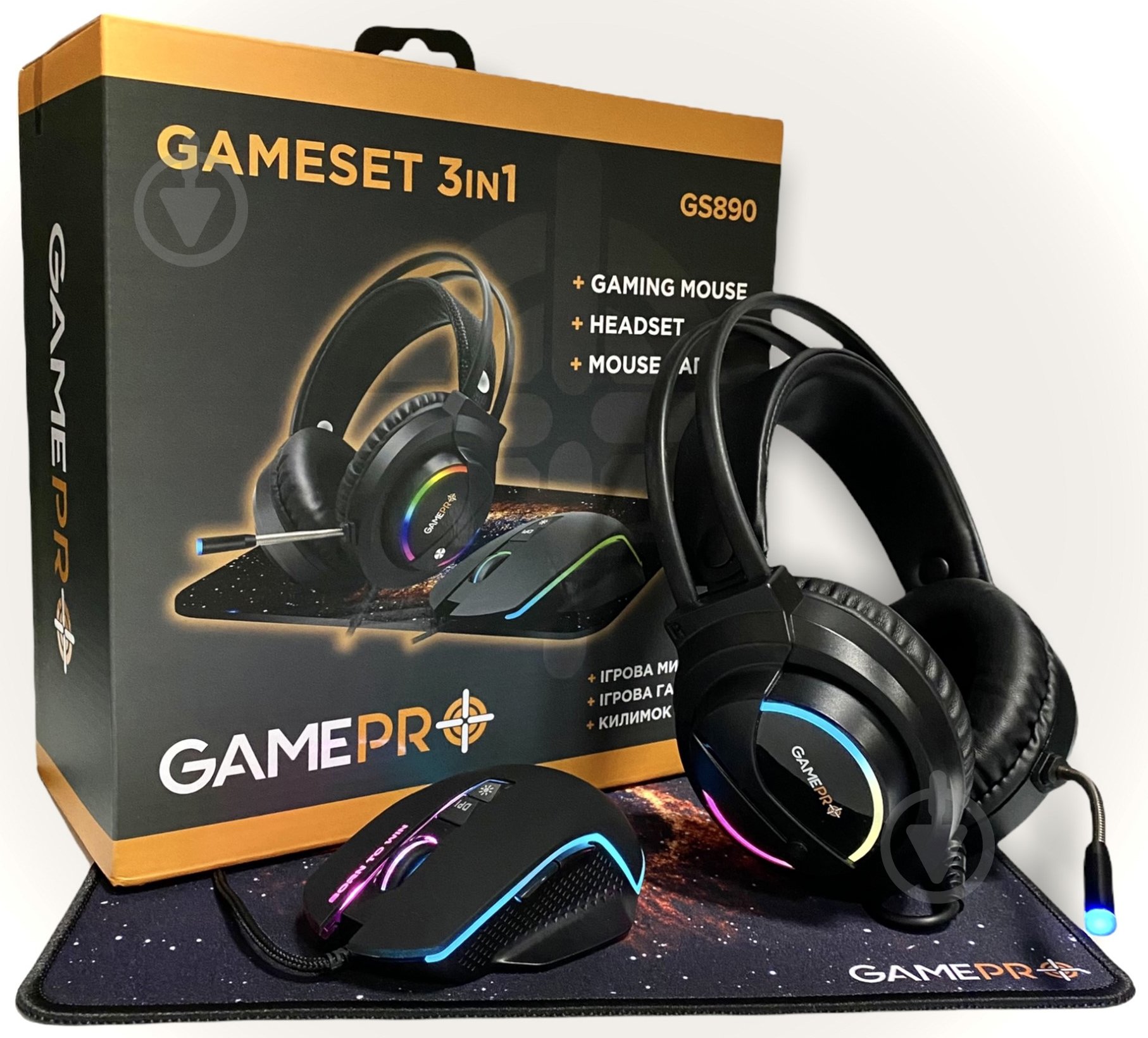 Комплект миша + гарнітура GamePro Gameset 3 в 1 USB (GS890) - фото 5