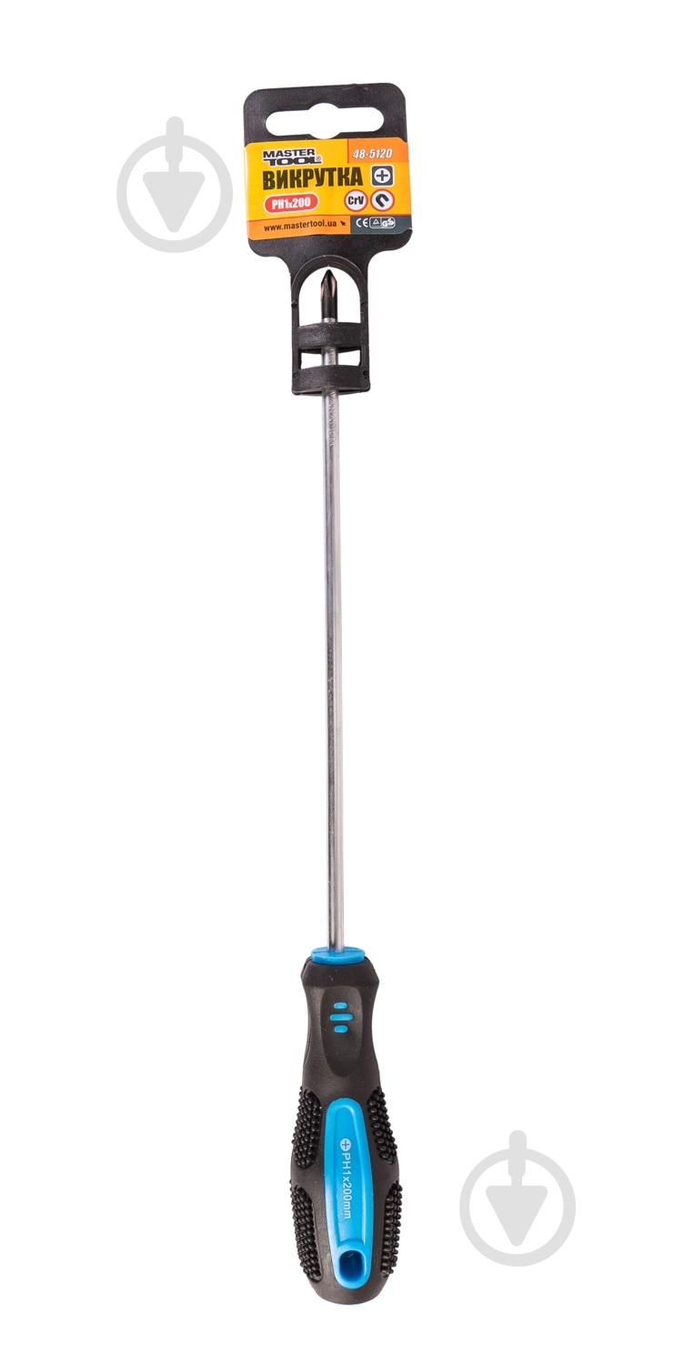Отвертка MasterTool крестовая РН1x200 мм 48-5120 - фото 2 Отвертка MasterTool крестовая РН1x200 мм 48-5120 - фото 2