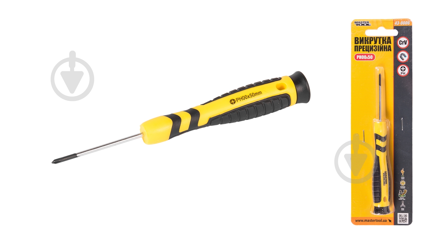 Отвертка MasterTool PH00x50 мм 43-0006 - фото 1 Отвертка MasterTool PH00x50 мм 43-0006 - фото 1
