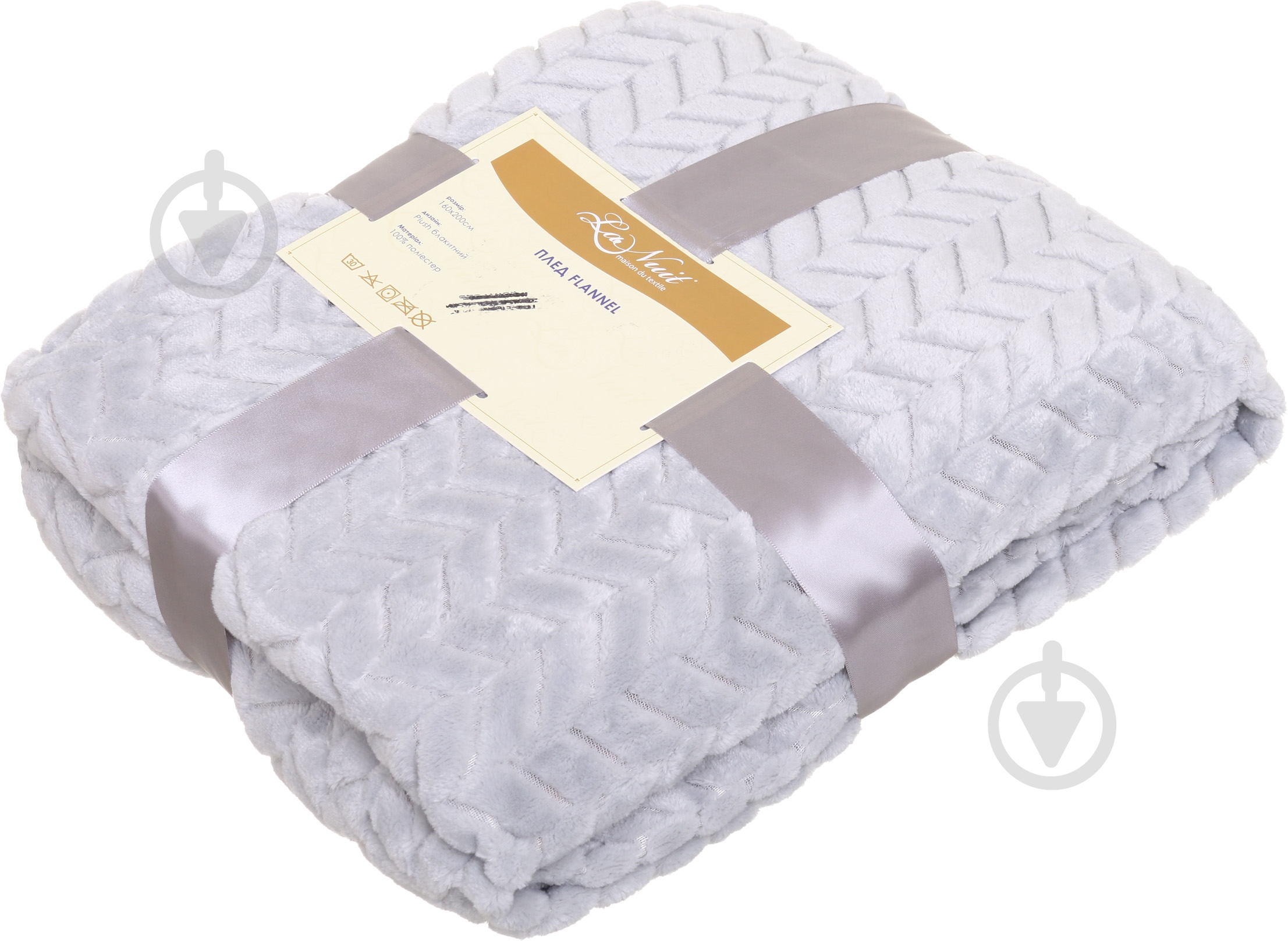 Плед Flannel Plush 160x200 см голубой La Nuit - фото 2 Плед Flannel Plush 160x200 см голубой La Nuit - фото 2