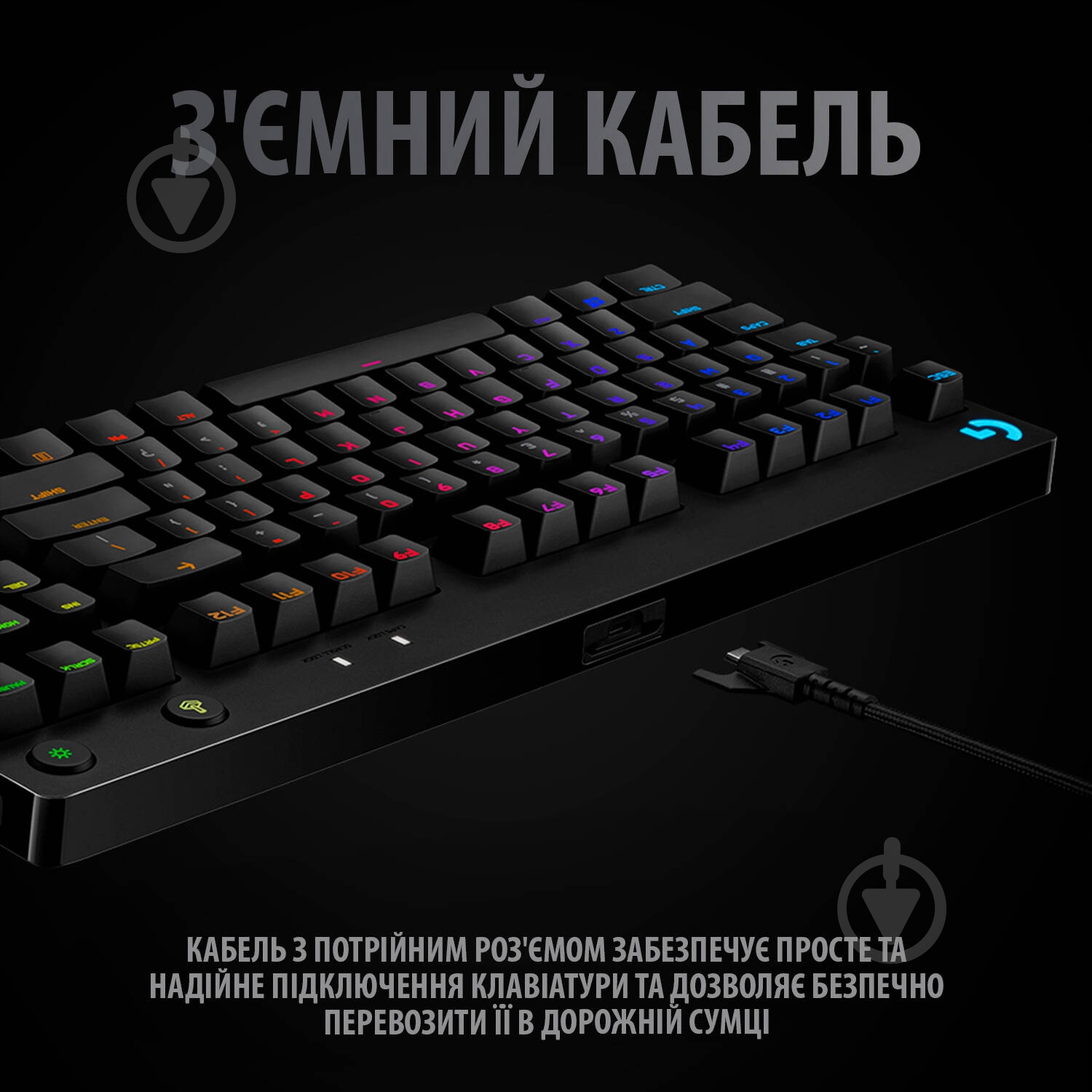 Клавиатура Logitech G PRO Mechanical Gaming USB (920-009392) black - фото 6