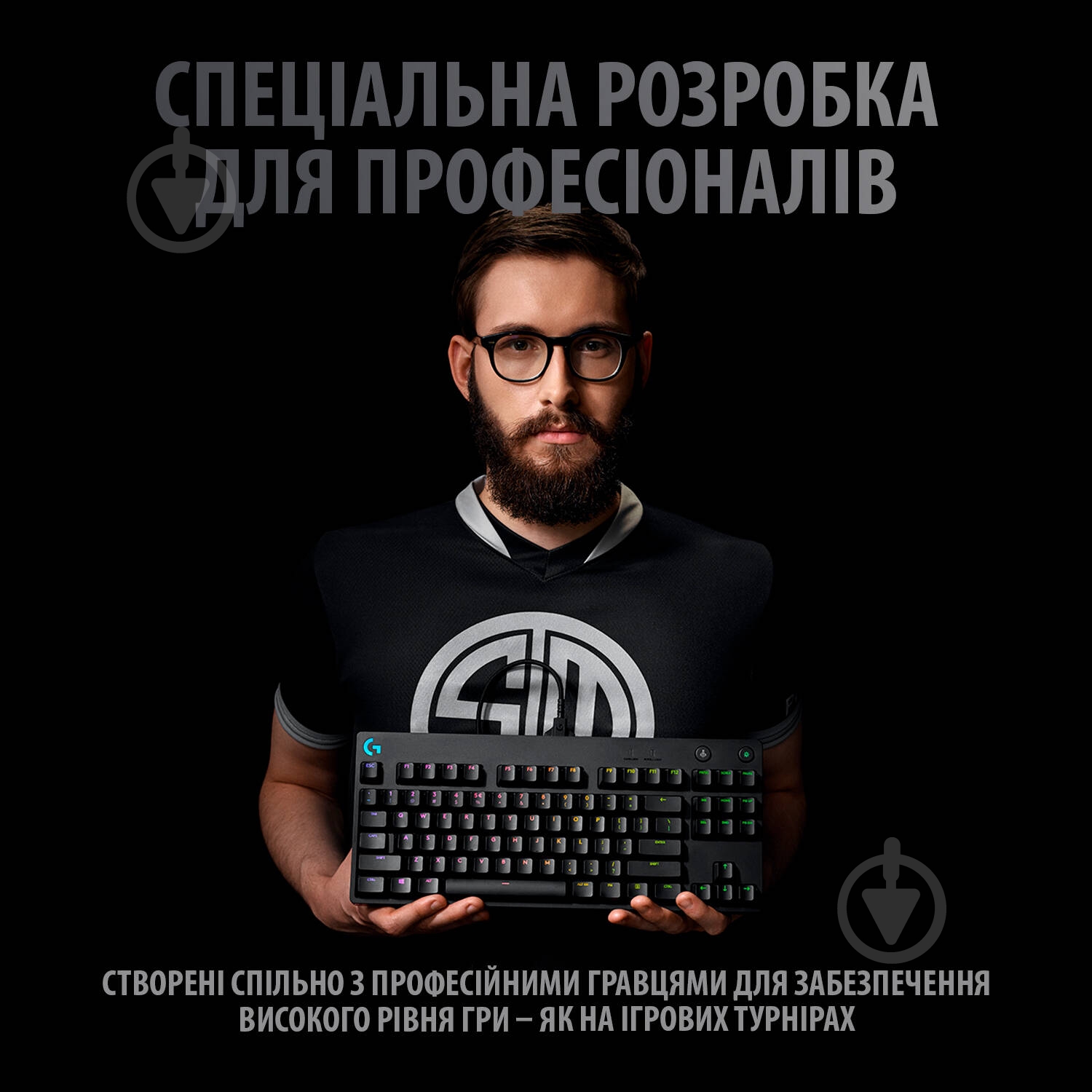 Клавиатура Logitech G PRO Mechanical Gaming USB (920-009392) black - фото 2