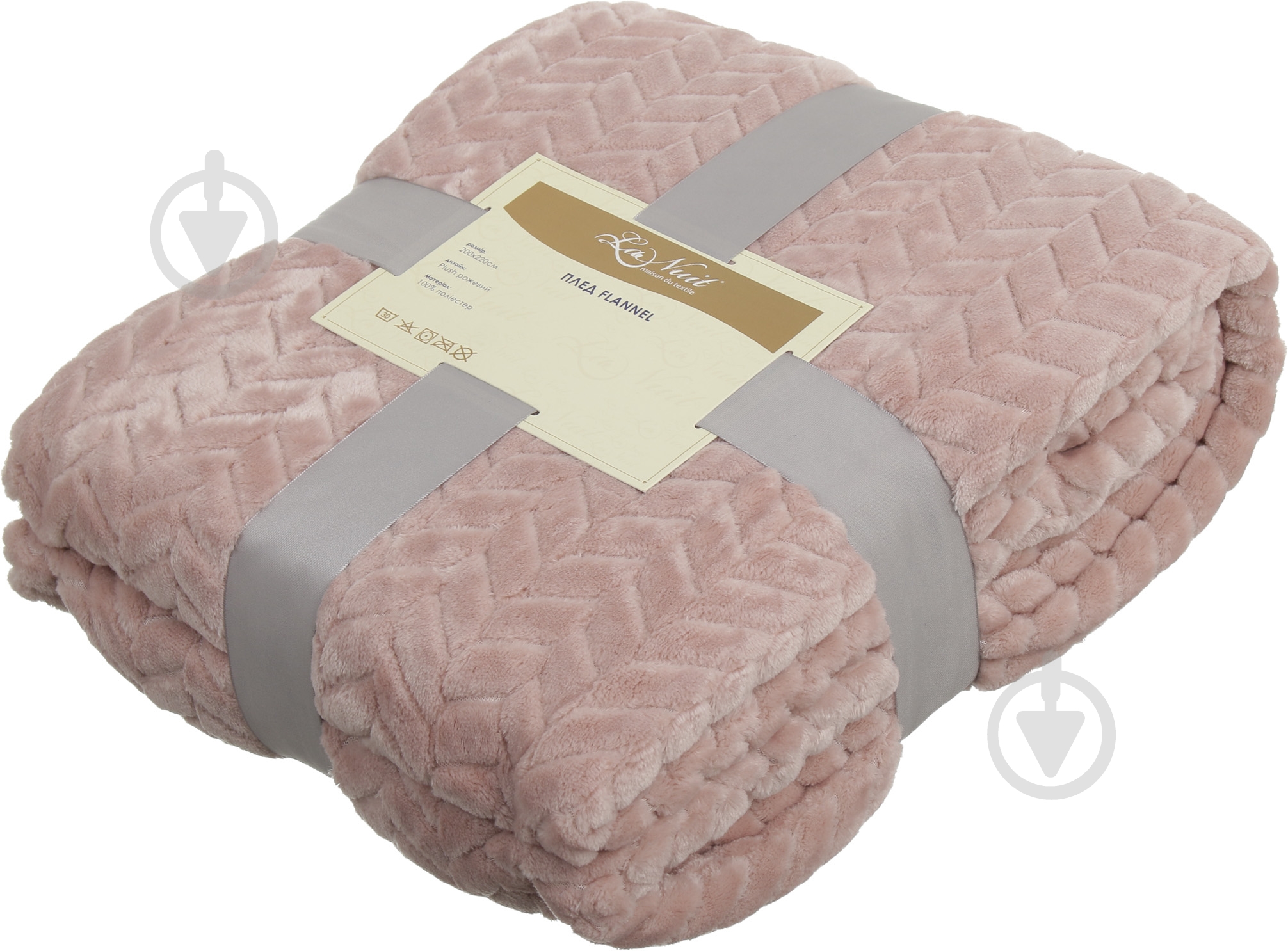 Плед Flannel Plush 200x220 см розовый La Nuit - фото 3 Плед Flannel Plush 200x220 см розовый La Nuit - фото 3