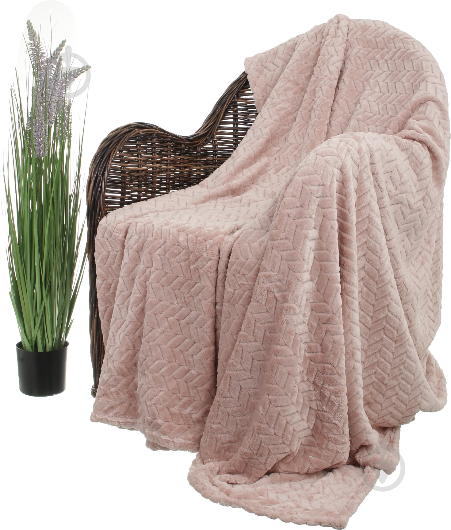 Плед Flannel Plush 200x220 см розовый La Nuit - фото 1 Плед Flannel Plush 200x220 см розовый La Nuit - фото 1