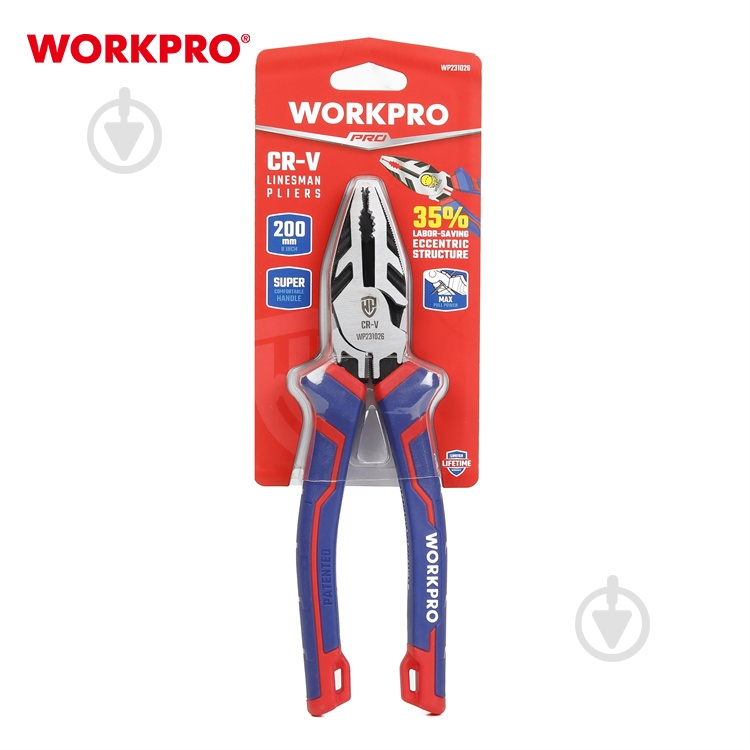 Плоскогубцы WORKPRO CR-V PRO PLUS 200 мм 1 шт. WP231026 - фото 2