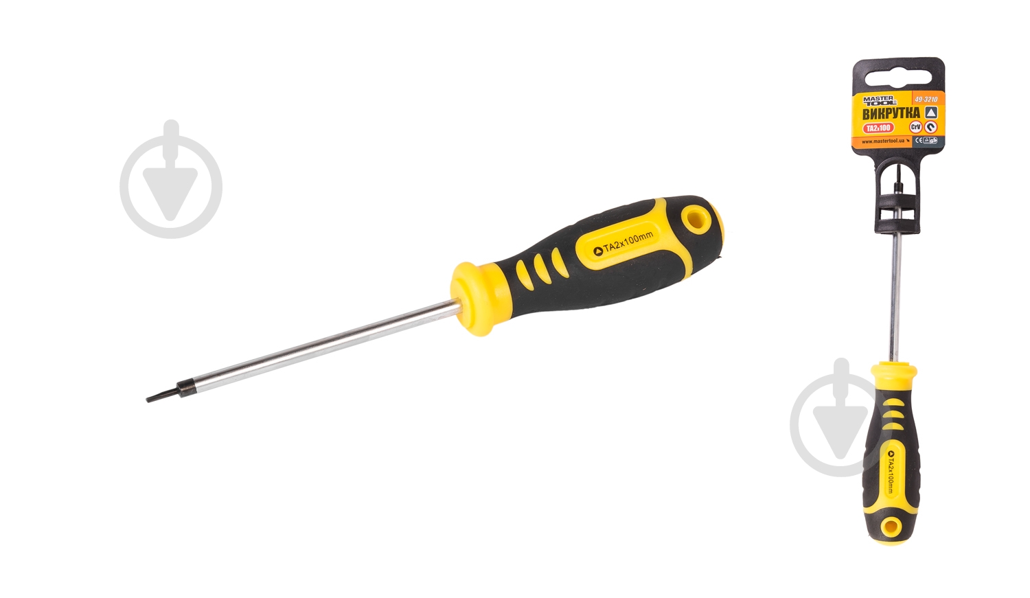 Отвертка MasterTool трехгранная TA2x100 мм 49-3210 - фото 2