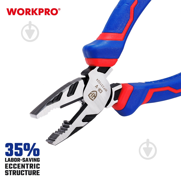 Плоскогубці WORKPRO CR-V PRO PLUS 160 мм 1 шт. WP231024 - фото 3