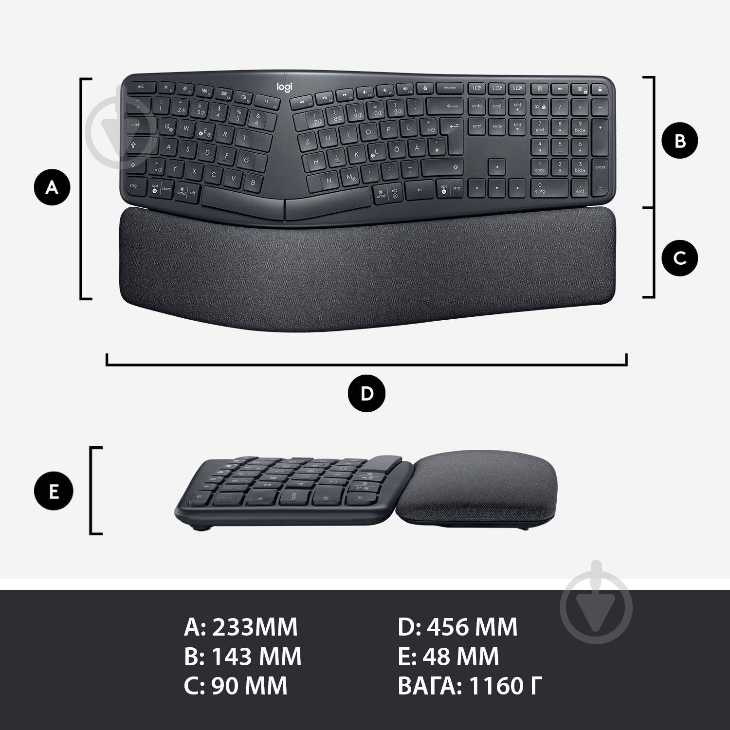 Клавиатура Logitech Ergo K860 USB (920-010110) black - фото 12