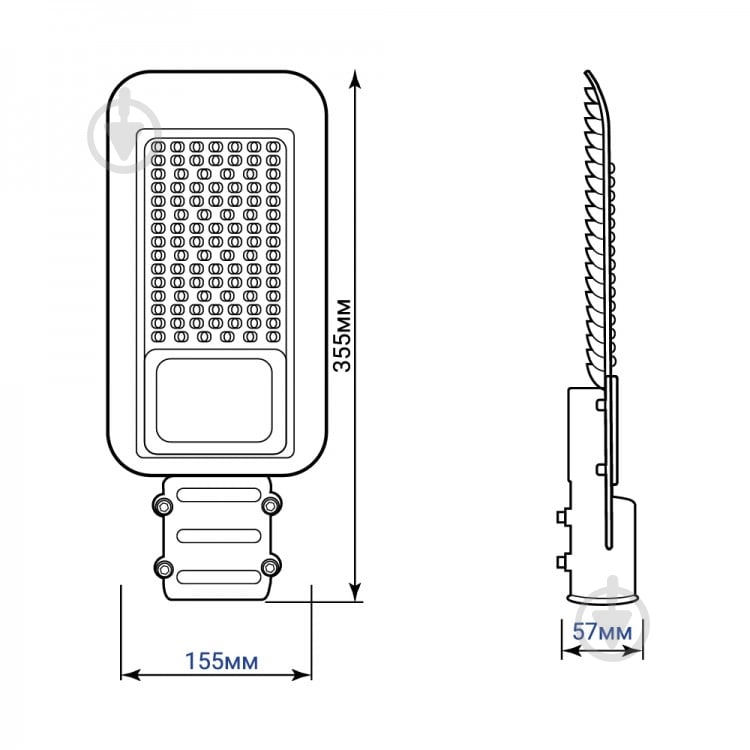 Світильник консольний Feron 50 Вт сірий 32577 - фото 2 Світильник консольний Feron 50 Вт сірий 32577 - фото 2