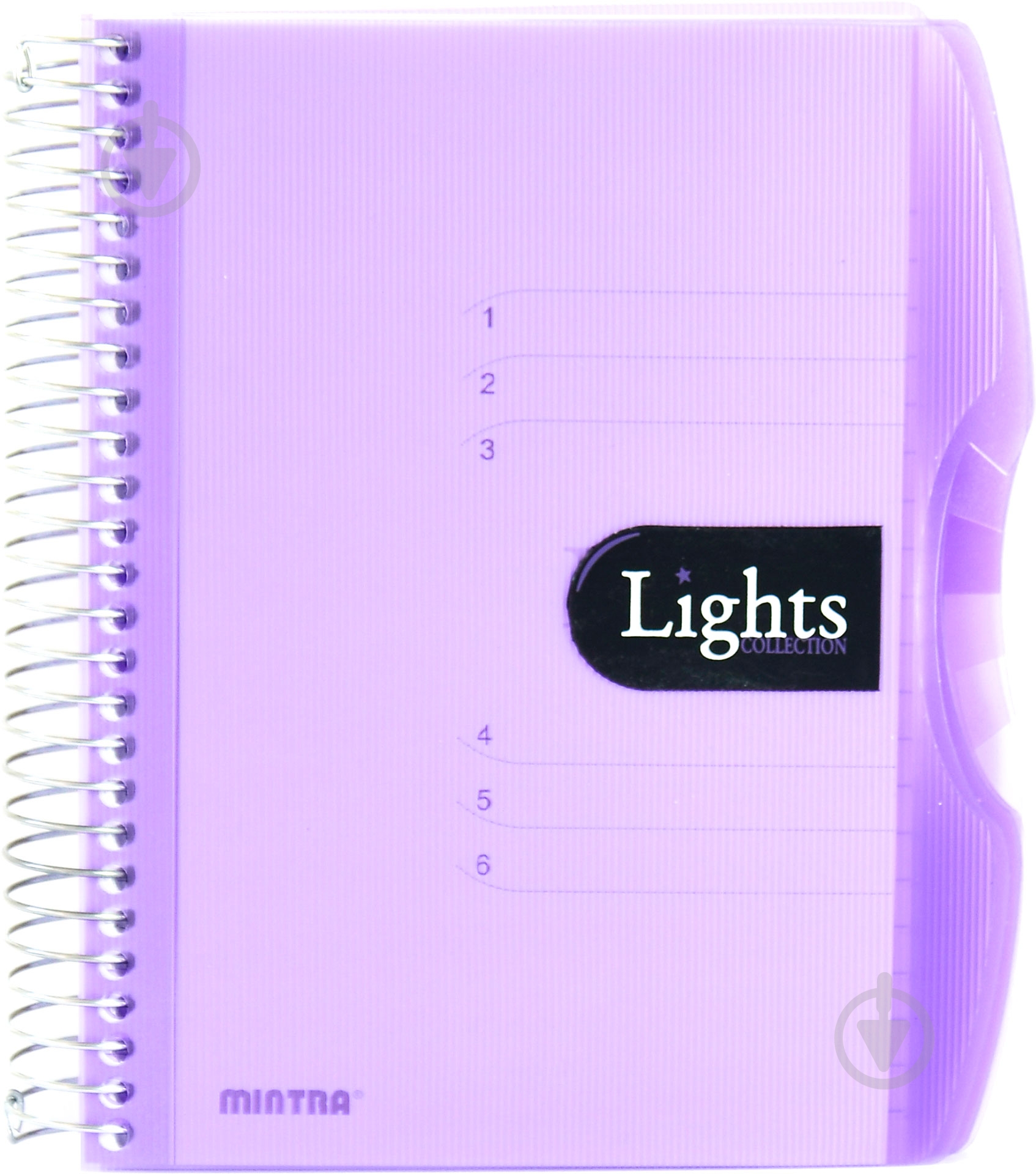 Блокнот Lights A4 150 листов фиолетовый с рисунком Mintra - фото 1