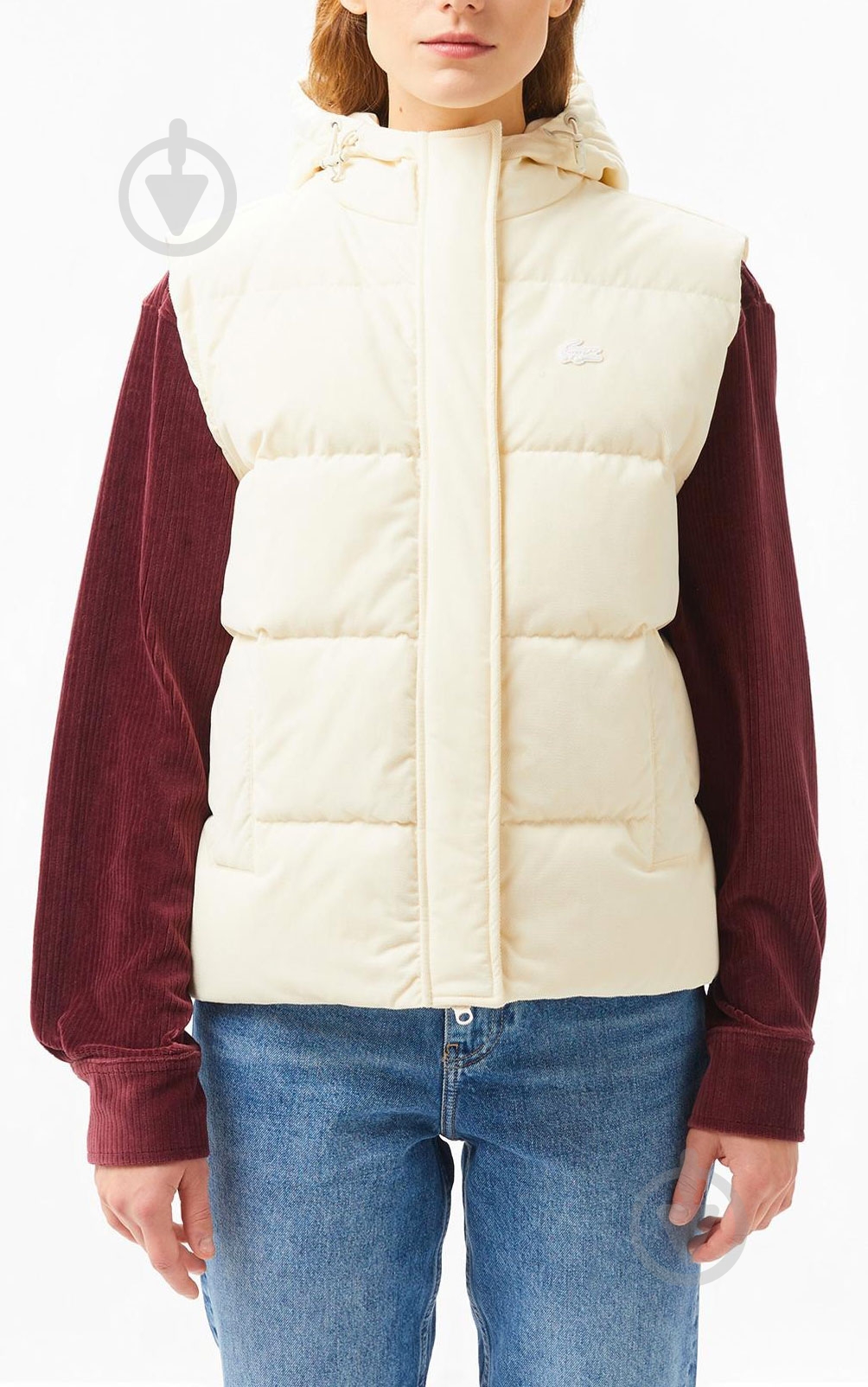 Жилет Lacoste BF2527-XFJ р.40 белый - фото 1