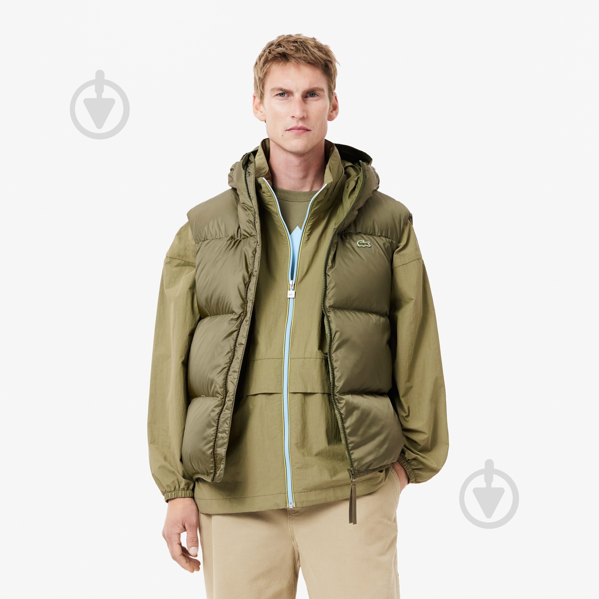 Жилет Lacoste BH2895-BMY р.50 хаки - фото 7